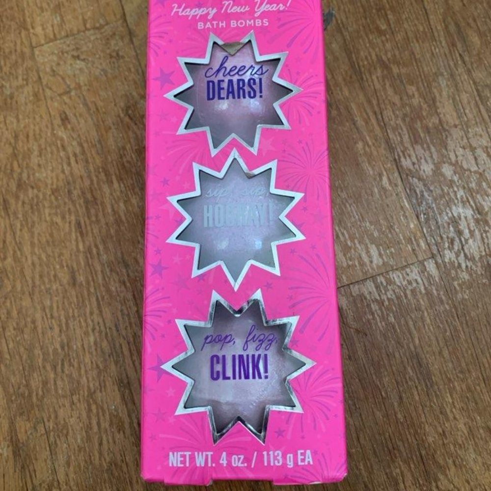 ONYX BATHHOUSE Happy New Year! BATH BOMBS - 3 Pack Gift Package 4oz Each